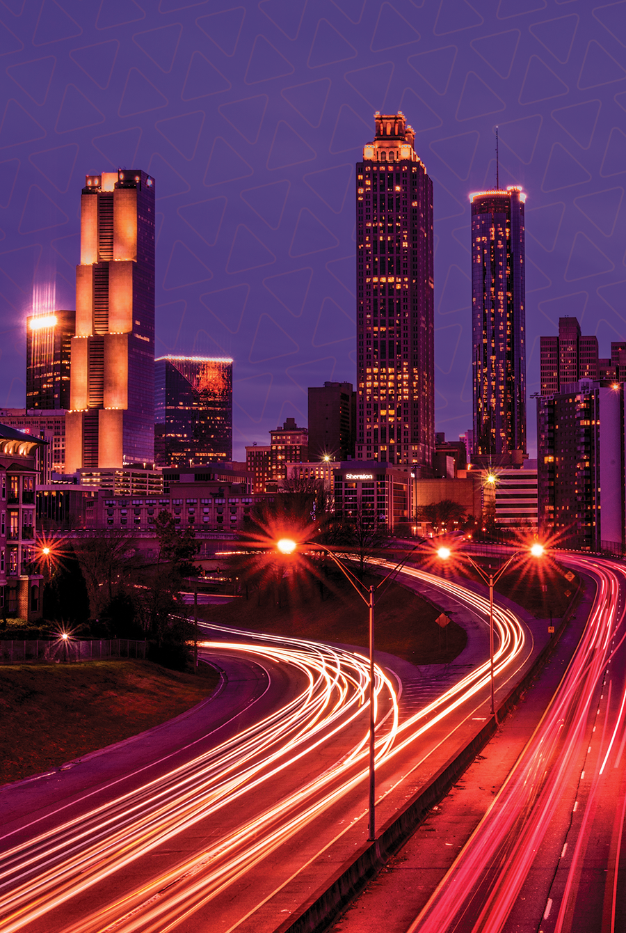 skyline at night